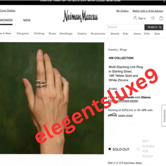 18k Interlocked Stacking Ring - Picture 13 of 14